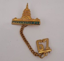 1967 Washington Dc Capitale Costruzione Color Oro Souvenir Risvolto Cate... - $29.77