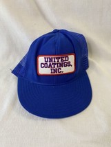 Vintage Mesh Trucker Hat Snapback Made in USA Patch Blue 90s Worker Stre... - $9.75