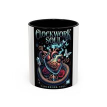 Fantasy Clockwork Soul Heart with Roses &amp; Snake Ceramic Mug - $18.79+