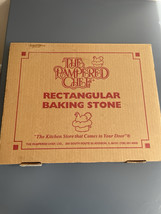 Pampered Chef Rectangular Baking Stone Large 12 x 15 Used Stoneware Ceramic - $32.40