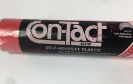 Vintage Contact Paper self-adhesive plastic 3 Yds x 18&quot; Sealed Sold Red - £7.76 GBP