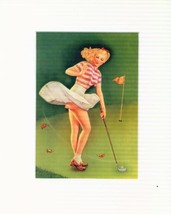 Swinging In The Breeze: Sexy Golf Pin Up Pinup Girl- New 8x10 Matted Print - £6.20 GBP