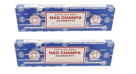 Satya Nag Champa AGARBATTI Original Hand Rolled Masala Incense Sticks Box 2X100g - £15.81 GBP