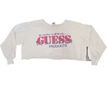 Vtg Womens Guess Cropped Sweat-Shirt MEDIUM Crew Neck See Details - $19.75