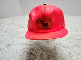 VTG Hunting Hat Expanded Vinyl Cap Large High Visibility Orange Deer Buc... - £19.24 GBP