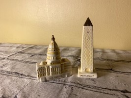 US CAPITOL AND WASHINGTON MONUMENT SALE AND PEPPER SHAKERS - £10.35 GBP