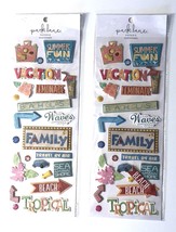 Park Lane Scrapbooking Stickers Vacation 2 Pack Lot Embellishments - $8.00