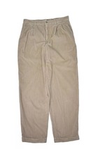 Gap Corduroy Pants Mens 34x32 Baggy Easy Fit Khaki Pleated Cuffed Vintage - £29.25 GBP