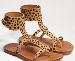 Sam Edelman Mollie Ankle Strap Cheetah Print Calf Hair Sandals Size 7 New - £31.54 GBP
