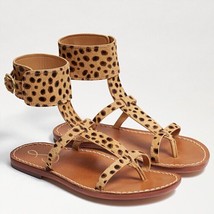 Sam Edelman Mollie Ankle Strap Cheetah Print Calf Hair Sandals Size 7 New - £31.54 GBP
