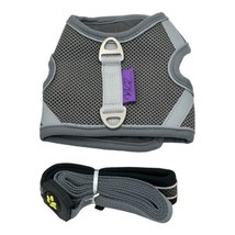 Small Dog Cat Harness &amp; Leash Set Breathable Mesh Vest Collar Soft Chest Strap - £10.00 GBP