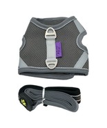 Small Dog Cat Harness &amp; Leash Set Breathable Mesh Vest Collar Soft Chest... - £10.08 GBP