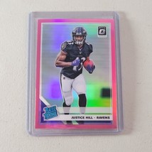 Justice Hill Rookie Card #183 2019 Panini Donruss Optic Rated Pink Prizm - $5.95