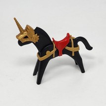 Vintage Playmobil Dastardly Dragon Black / Gold Replacement Medieval Horse 3345 - £9.67 GBP