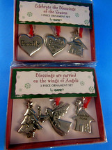 Ganz Christmas Ornaments Silver Color Metal Ornament Friends Home Tree Angel New - £15.63 GBP