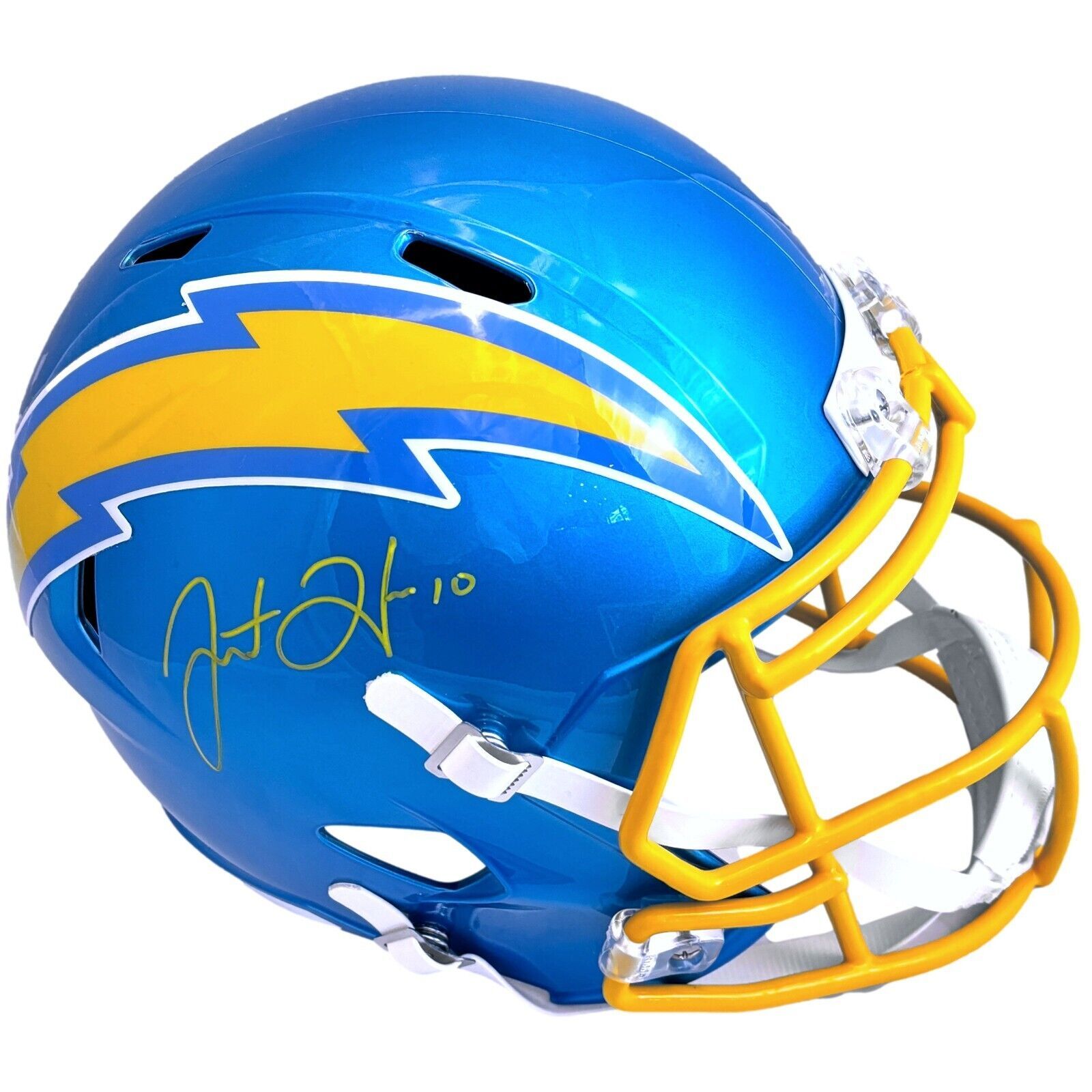 Justin Herbert Autographed Los Angeles Chargers Full Size Helmet BAS Signed - $999.95