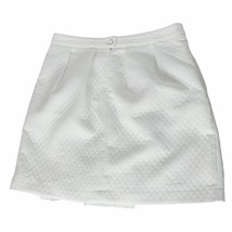 Worthington Womens Petites A Line Pleated Skirt 14P Lined White Back Zip - $473.88 MXN