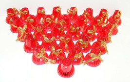RED Christmas BELLS - Mini Plastic Light Covers Lot of 31 - £15.84 GBP