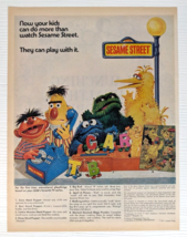 vintage 1971 Sesame Street Toys PRINT AD Burt Ernie Oscar Cookie Monster Big Bir - £11.86 GBP