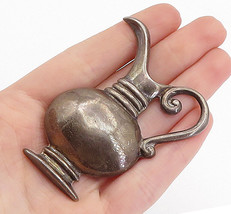 MEXICO 925 Sterling Silver - Vintage Dark Tone Water Pitcher Brooch Pin - BP2501 - £64.76 GBP