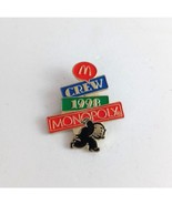 Vintage 1998 Monopoly McDonald&#39;s Crew Employee Lapel Hat Pin - $14.50 CAD