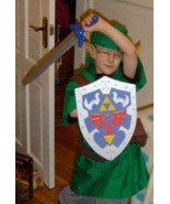 Link Costume Ocarina of Time w/ kid size Hylian Shield and sword custom ... - $205.57 CAD