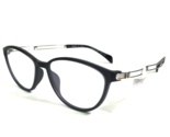Charmant Brille Rahmen XL2094 GR Schwarz Silber Rund Cat Eye 51-15-135 - £37.27 GBP