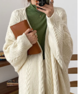 Cozy Cable-Knit Open-Front Cardigan Sweater - $49.99