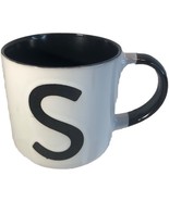 Oversized Personalize “Letter S” Ceramic Coffee Mug Cup 16 oz White-NEW-... - €21,09 EUR