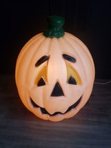 Halloween Blow Mold Light Pumpkin Jack-O-Lantern 24&quot; Retro Vintage Tested, Works - $39.55