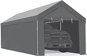 Car Canopy Party Tent Storage Shed Boat Shelter Portable Garage With Sid... - $815.99