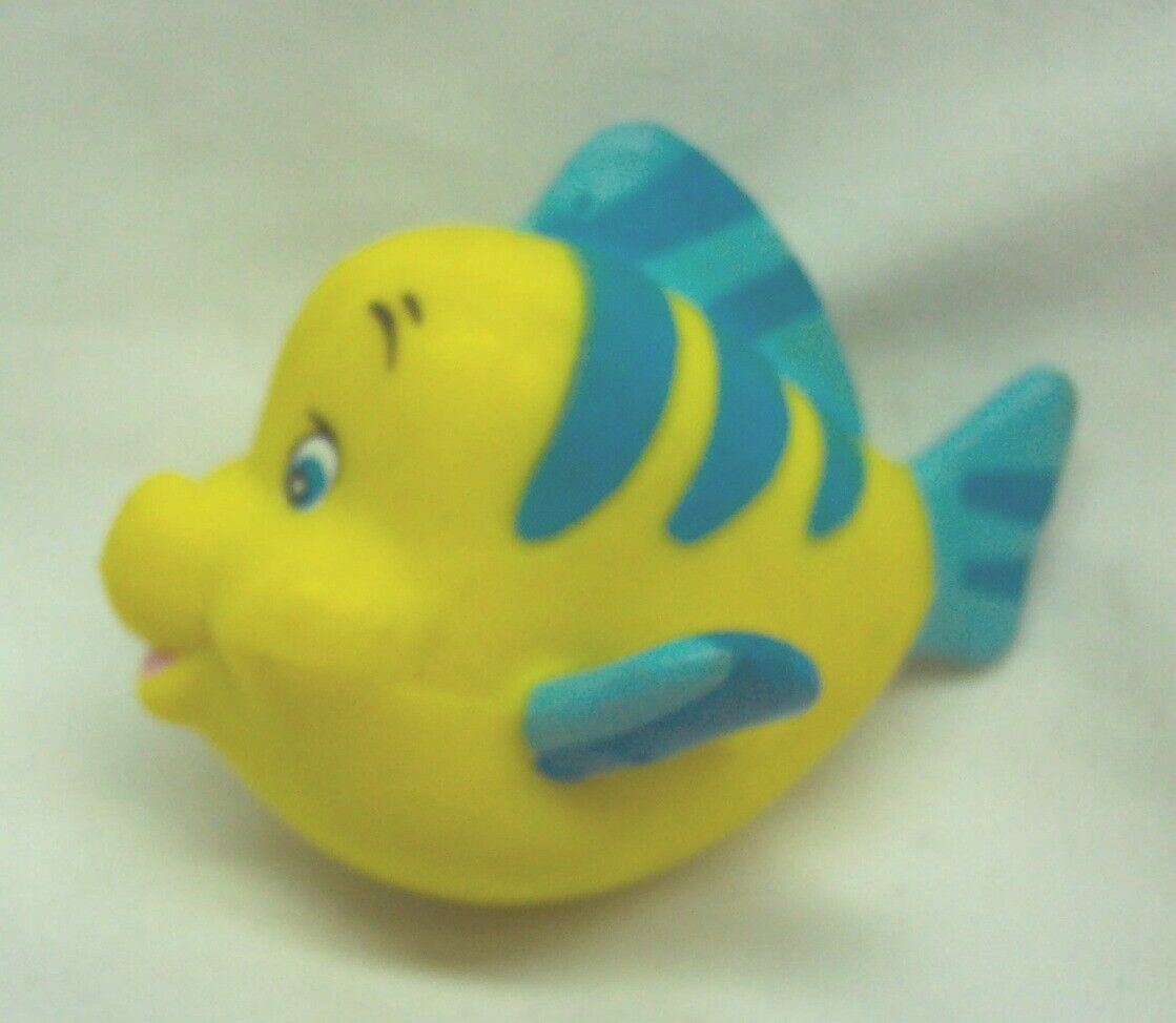 Vintage Walt Disney The Little Mermaid FLOUNDER Fish Plastic Rubber Toy ...