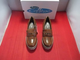 AQUA COLLEGE Daria Waterproof Penny Loafers $129 - US Size 8 - Cognac #928 - £24.92 GBP