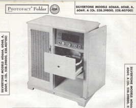 1958 SILVERTONE 6066A Console Record Player Photofact MANUAL Receiver 60... - $10.88