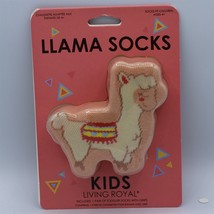 Living Royal Kids Socks Llama One Size Fits Most Children Ages 4-8 Pink - $12.19