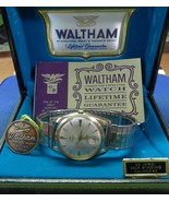 Vtg Waltham 65 Jewel Selfwinding Autochron Incabloc Centennial Swiss Watch Mens  - $460.00