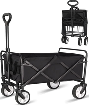 Collapsible Foldable Wagon, Beach Cart Large Capacity, Heavy Duty Folding Wagon  - £63.67 GBP