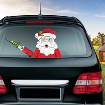 Removable Car Sticker Magic Christmas Waving Santa Claus Snowman Elk Xmas Novelt - £94.32 GBP