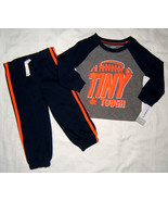 Carter&#39;s Baby Boy 2 pc Set Top Pants Long Sleeve Tiny Tough Navy Blue 12... - $12.99