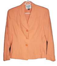 Kasper For ASL Size 10P Petite Two-Piece Women&#39;s Skirt Suit W/ Jacket Orange - £21.12 GBP