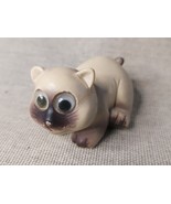 Vintage Russko Ltd Resin Crouching Siamese Cat Figure With Googy Eyes - $358.13 MXN