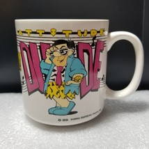 Flintstones Jammin Attitude Dude Fred Dino Personalized Name JOE Coffee Mug 1991 - £9.56 GBP