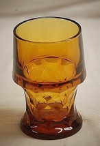 Georgian by Libbey Glass 5&quot; Ice Tea Glass 12 oz Amber Faceted Lower Half No Trim - £10.05 GBP