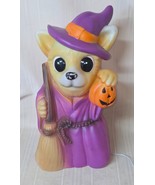 Blow Mold Pan Asian Creations Halloween 18&quot; Fox Witch with Pumpkin Working - $552.96 MXN