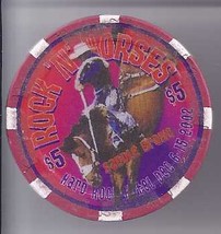 $5 HARD ROCK HOTEL LAS VEGAS Casino Chip ROCK N HORSES 2002 - £10.18 GBP