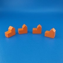 Settlers Catan 3061 Orange City Wood 4 Church Replacement Game Piece - £4.58 GBP