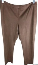 Barbara Katz Women&#39;s Pullon Velour Brown Pants Size 12 Stretch - £58.38 GBP