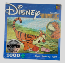 2004 Disney  Photomosaics Puzzle Tigger Bouncing Piglet Pooh 1000 Pieces - $24.18