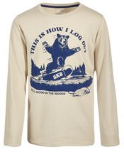 Epic Threads Big Boys Skater Bear Graphic T-shirt, - Sand Tan - £6.69 GBP