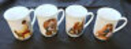 Norman Rockwell Coffee Cups / Mugs Party Time Music Maker Sour Note VTG Four - £16.99 GBP